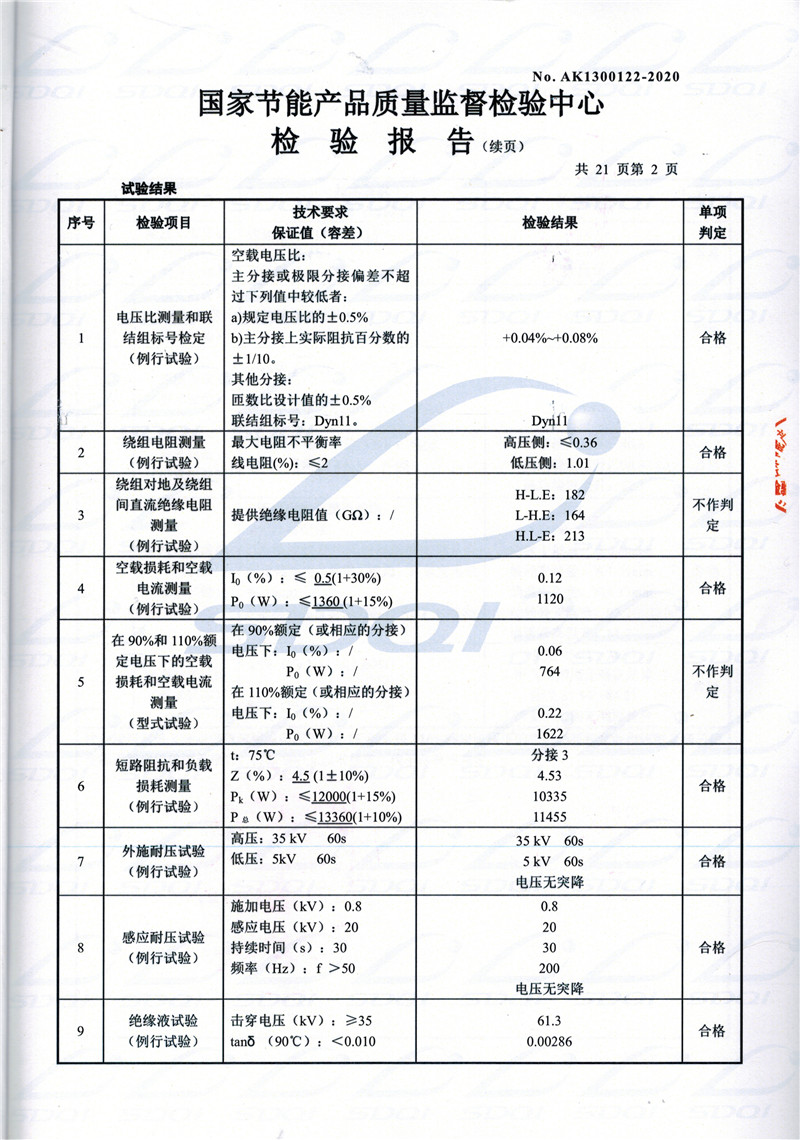 高低压试验报告-S11-1250安康安康安康油浸式变压器-2.jpg